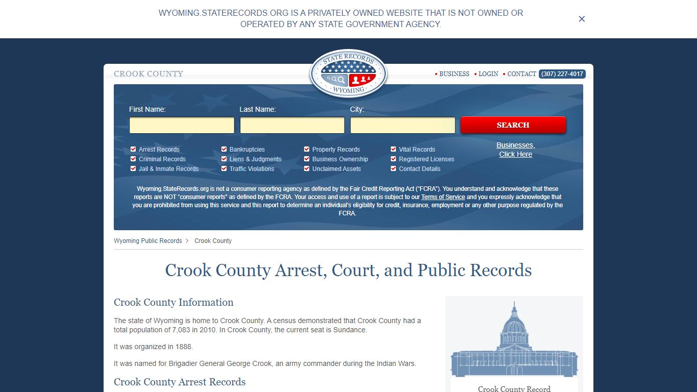 Crook County Arrest, Court, and Public Records