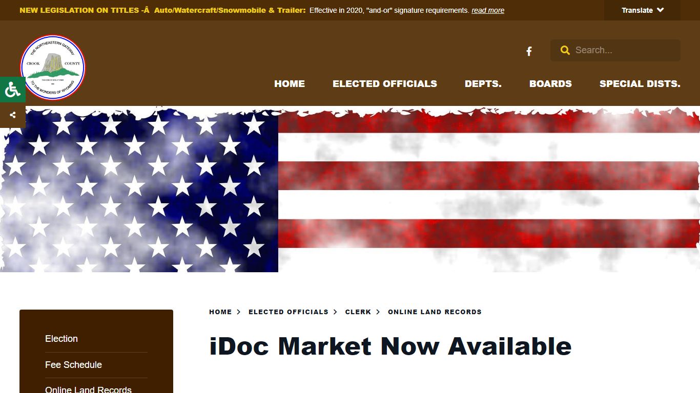 iDoc Market Now Available - Crook County, Wyoming