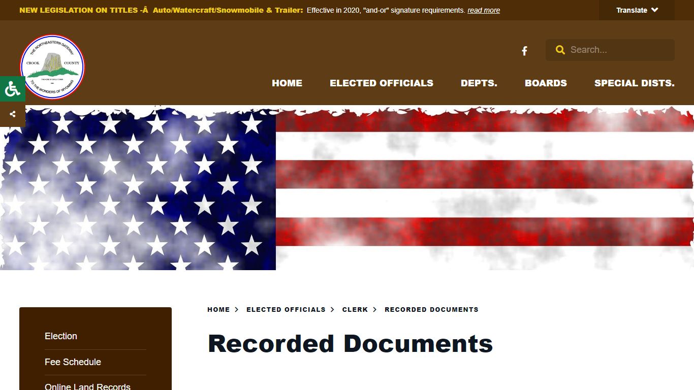 Recorded Documents - Crook County, Wyoming